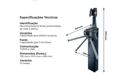 Catraca de acesso duplo facial inox iDBlock Next - Image 4